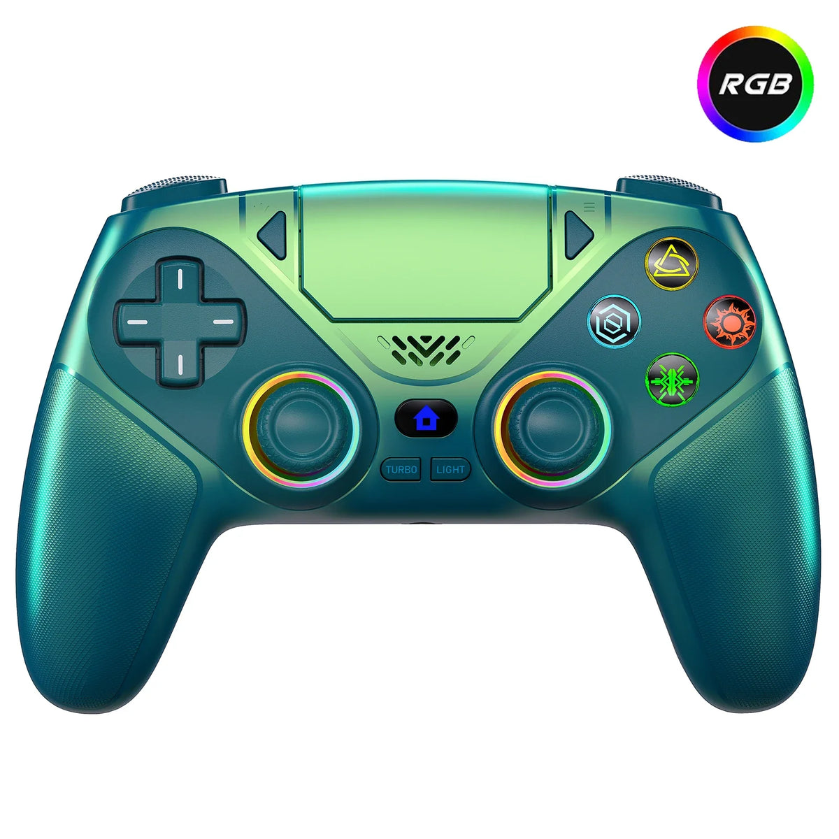 Controller For Playstation 5 PS5/PS5 Pro/Slim/PC,RGB Wireless BT Game Joystick Hall Effect 6 Axis Gyro Dual Shock Turbo Gamepads
