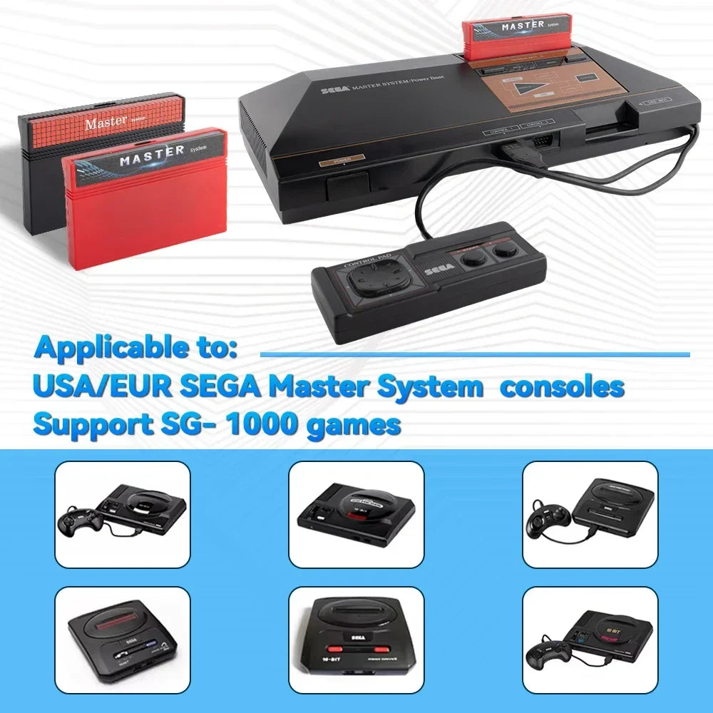 1400 in 1 Game Cartridge with 8GB MicroSD for Sega Master System