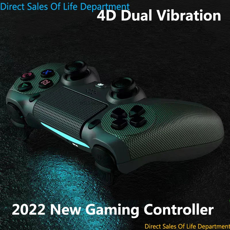Wireless Bluetooth Controller for PS4 and PS4 Slim with LED Light