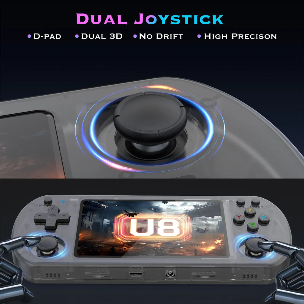 U8 Retro Handheld Video Game Console Linux System 4.0 Inch IPS Screen Portable Pocket Video Player R36S 64G 128G Game