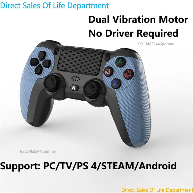 Wireless Bluetooth Controller for PS4 and PS4 Slim with LED Light