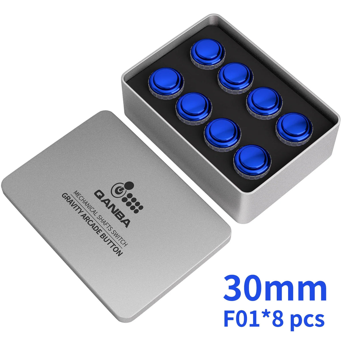 QANBA Gravity LX Arcade Buttons Metallic Color 30mm Mechanical Pushbutton Switch Arcade Stick Accessory DIY Parts