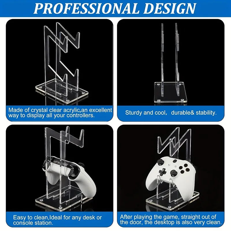 Universal Game Controller Bracket for Xbox Switch PS5 PS4 Transparent Game Handle Display Base Holder for Game Console Phone